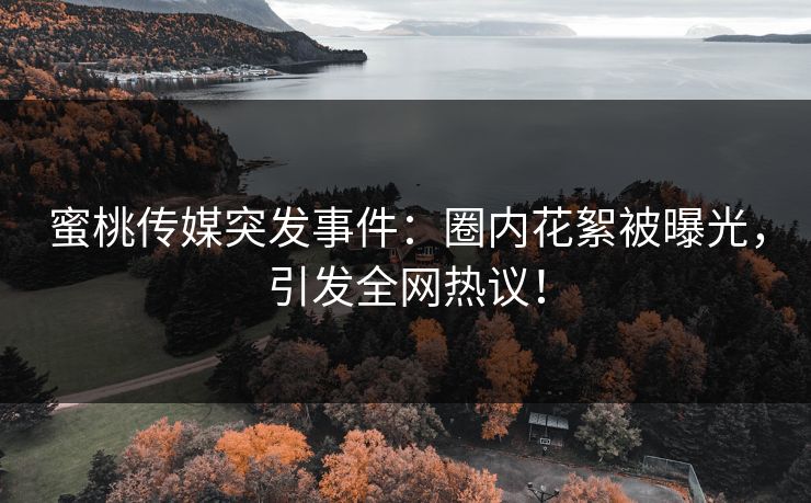 蜜桃传媒突发事件：圈内花絮被曝光，引发全网热议！
