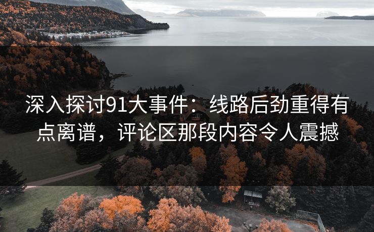 深入探讨91大事件：线路后劲重得有点离谱，评论区那段内容令人震撼